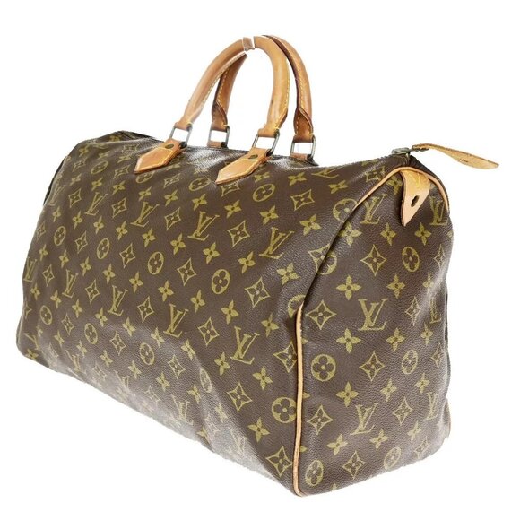 LOUIS VUITTON Speedy 40 Travel Hand Bag Monogram Leather Brown - Picture 2 of 15
